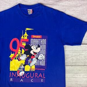 Vintage 1995 Mickey Mouse Disney Marathon Cartoon T-shirt